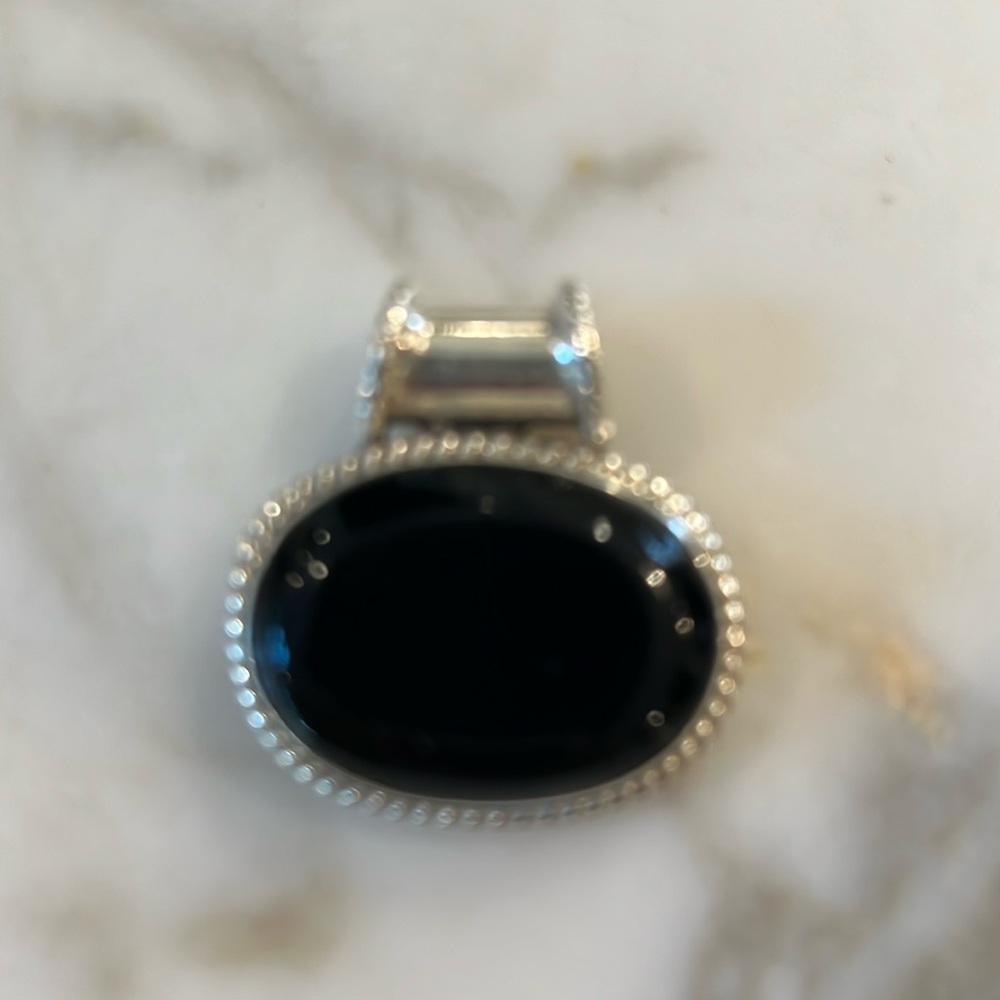 Black and silver pendant